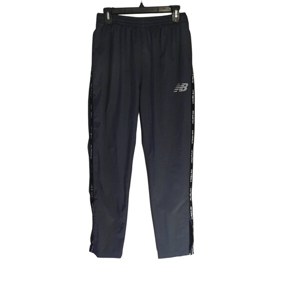 New Balance Mens Track Pants Size Large Polyester Spandex Blend Black - Picture 1 of 10